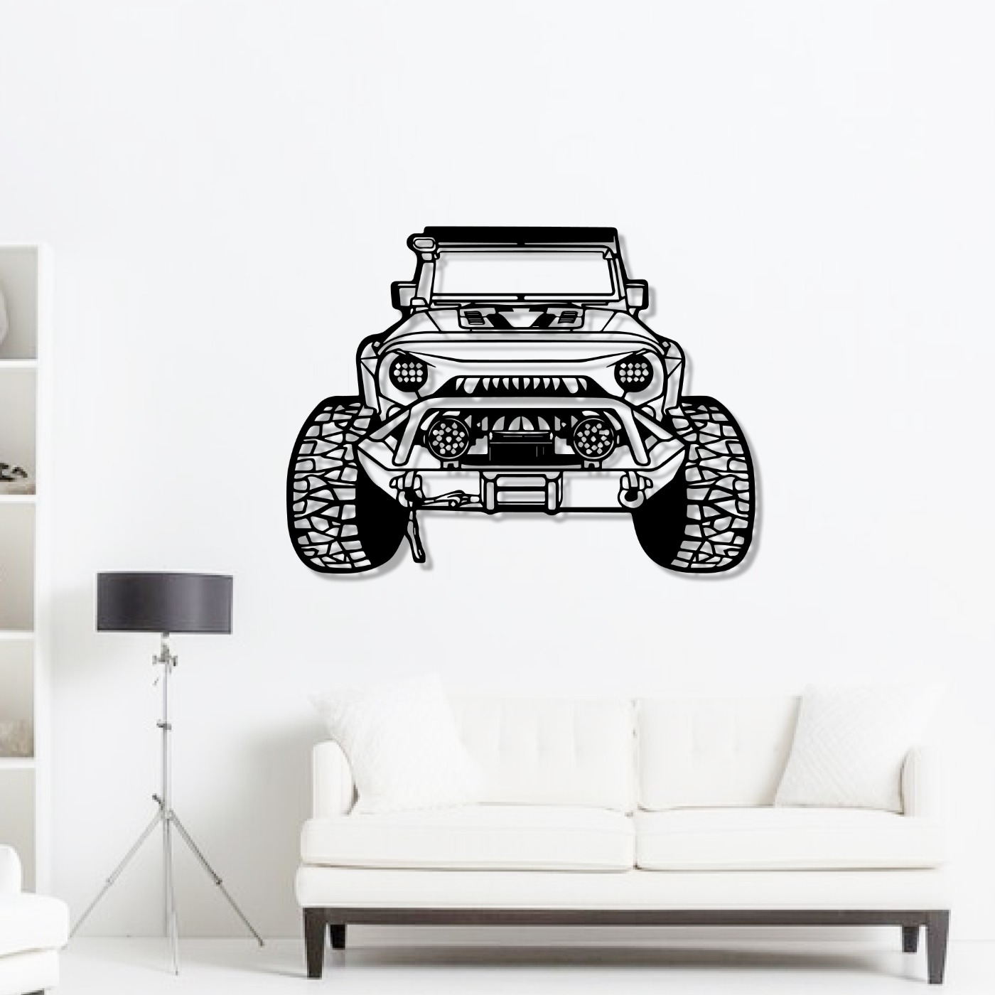 Buy 2012 Jeep Wrangler Front View Metal Car Wall Art | The India Decor